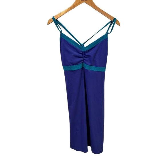 PrAna Womens Blue Dress Size LARGE L Strappy Back Gym Workout OUTDOOR Athletic - Picture 1 of 7